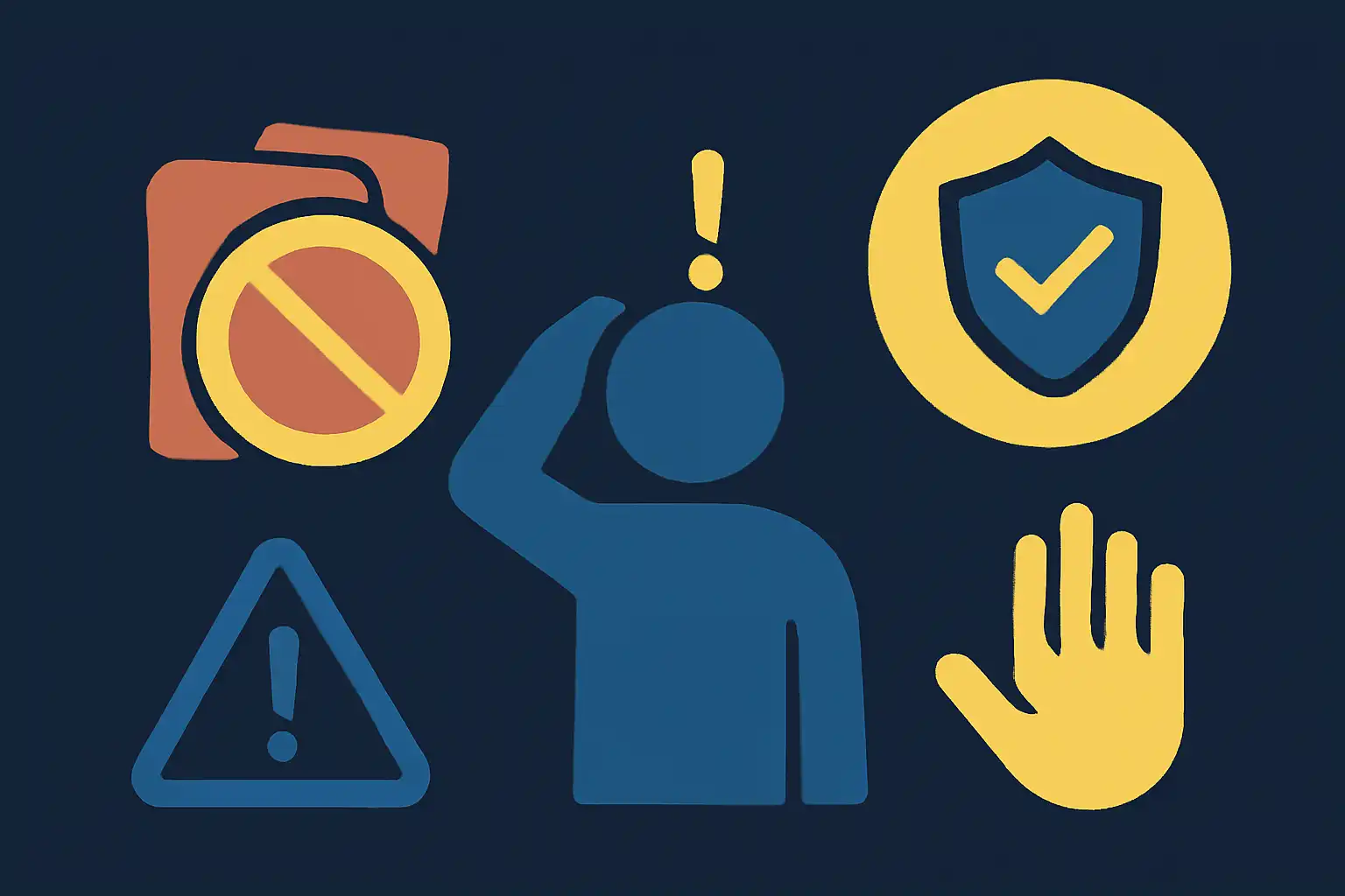 Hero illustration: Common Mistakes and Safety, Gogo Rummy