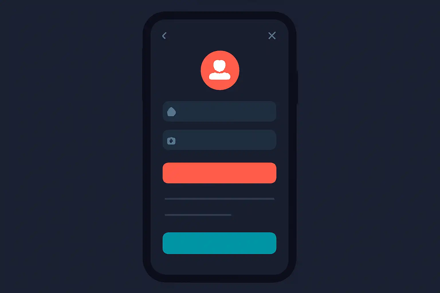 Detail screen: creating an account, mobile screen, Gogo Rummy