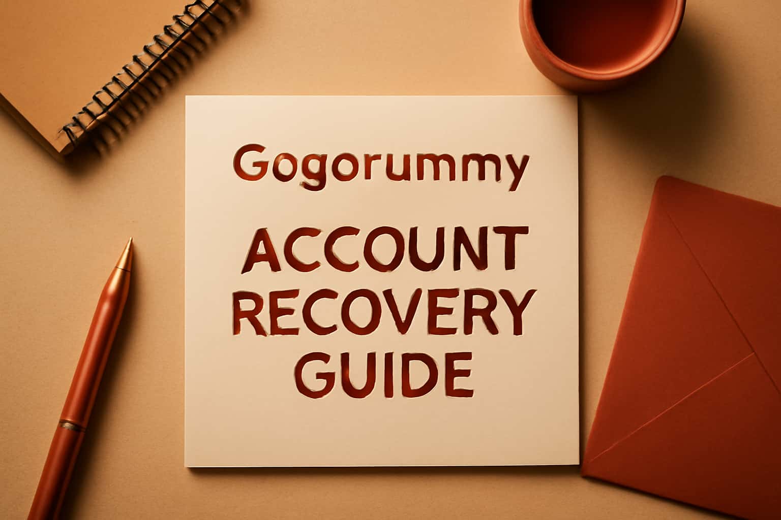 Informative scene depicting the Gogorummy Account Recovery process.
