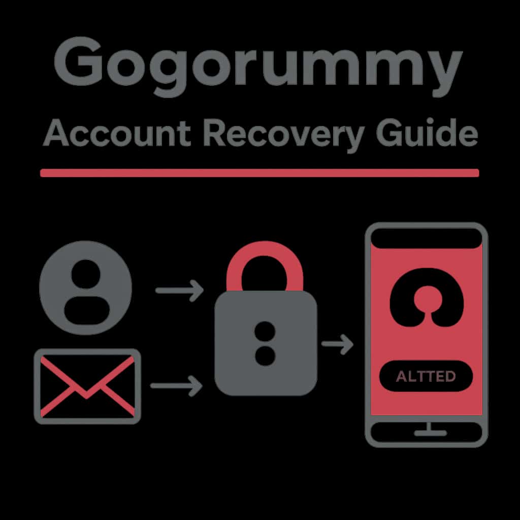 Diagram illustrating the steps for Gogorummy Account Recovery.