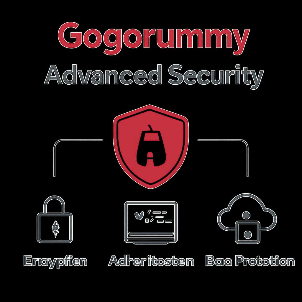 An educational illustration showcasing Gogorummy Advanced Security features.