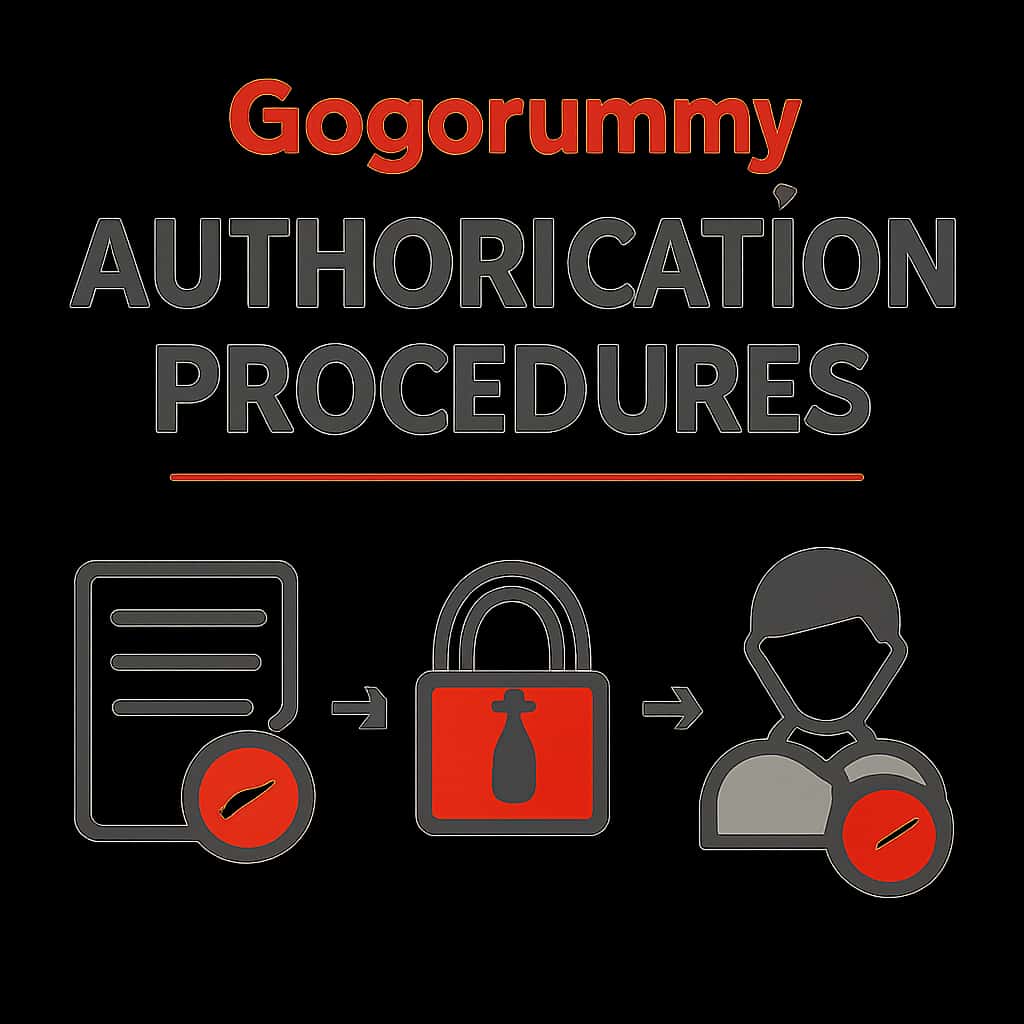 An educational diagram illustrating Gogorummy Authorization Procedures.