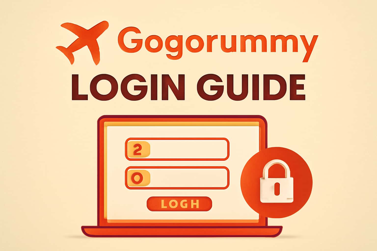 A sleek and modern representation of the Gogorummy Login Guide, illustrating the process of logging in securely.