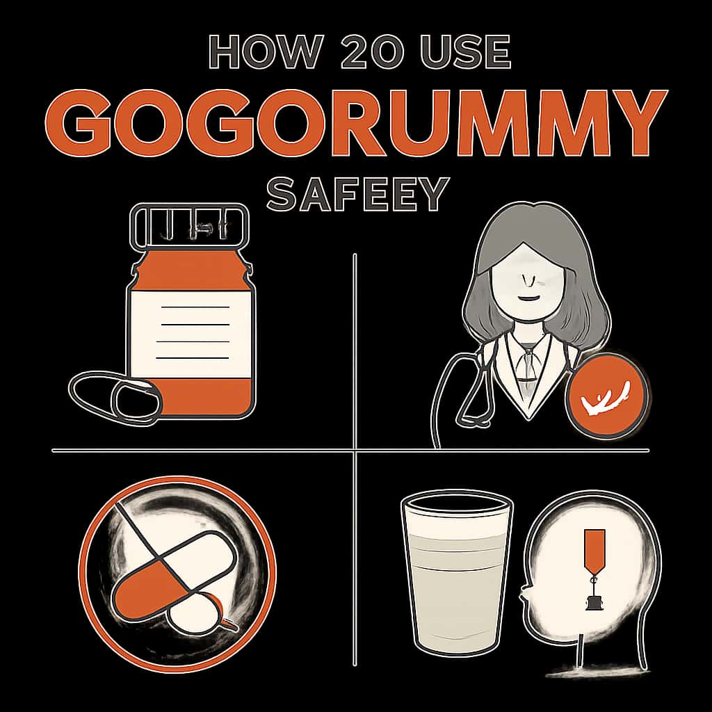 Illustration detailing Gogorummy safety practices.